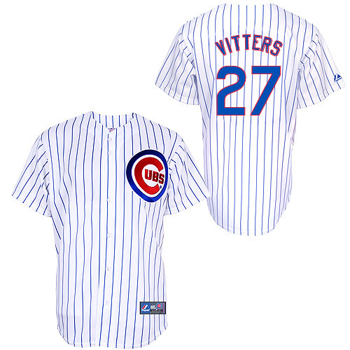 Josh Vitters #27 Youth Baseball Jersey-Chicago Cubs Authentic Home White Cool Base MLB Jersey